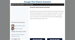 Desktop Screenshot of escapethetitanicanswers.com